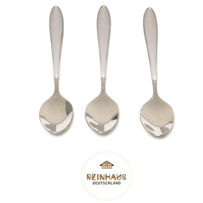 Reinhaus, Flatware / Cutlery / Stainless Steel Diamond White Ice / Long Spoon Set 3pcs