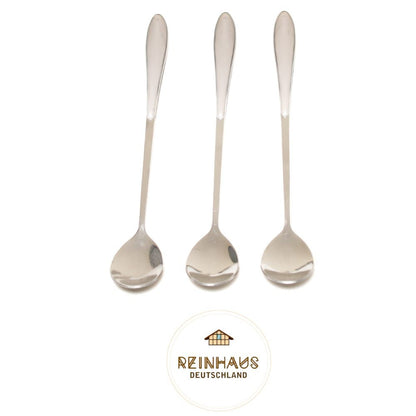 Reinhaus, Flatware / Cutlery / Stainless Steel Diamond White Ice / Long Spoon Set 3pcs