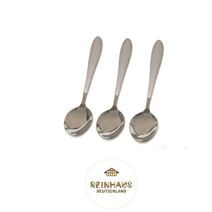 Reinhaus, Flatware / Cutlery / Stainless Steel Diamond White Ice / Long Spoon Set 3pcs