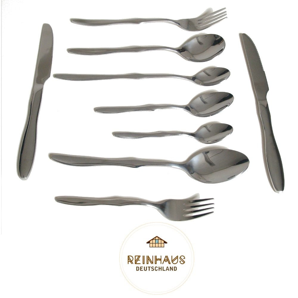 Reinhaus, Flatware / Cutlery / Stainless Steel Model Gourd Dinner Spoon Set 6pcs