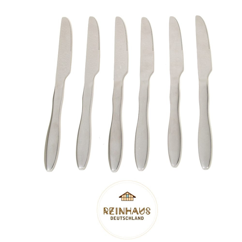 Reinhaus, Flatware / Cutlery / Stainless Steel Model Gourd Dinner Spoon Set 6pcs