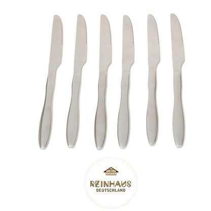 Reinhaus, Flatware / Cutlery / Stainless Steel Model Gourd Dinner Spoon Set 6pcs