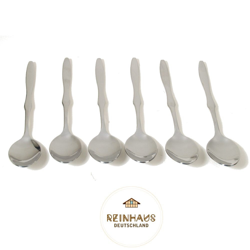 Reinhaus, Flatware / Cutlery / Stainless Steel Model Gourd Dinner Spoon Set 6pcs