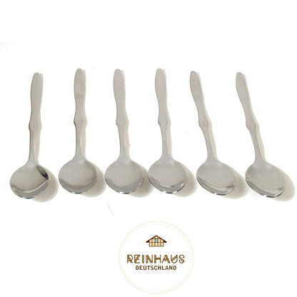 Reinhaus, Flatware / Cutlery / Stainless Steel Model Gourd Dinner Spoon Set 6pcs