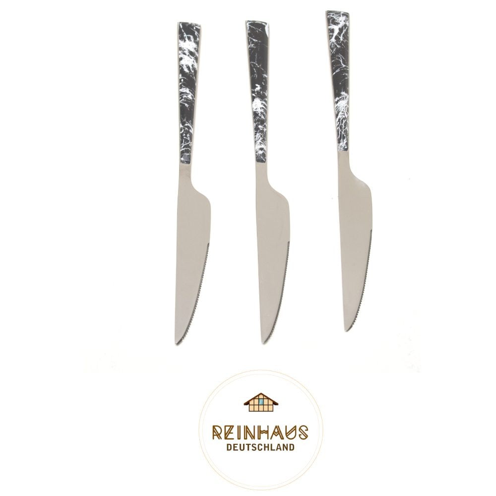 Reinhaus, Flatware / Cutlery / Stainless Steel Model 614 Black Set 30 pieces
