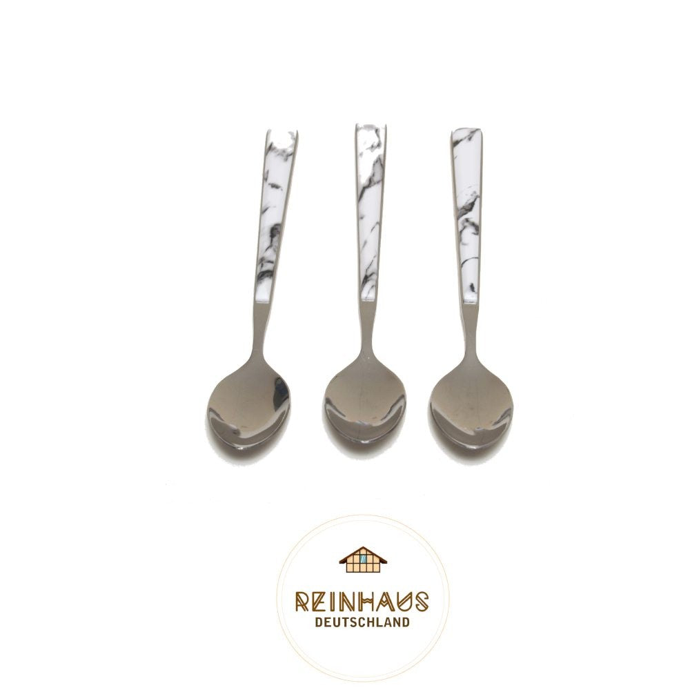 Reinhaus, Flatware / Cutlery / Stainless Steel Model 614 White Marble Set 30 pieces