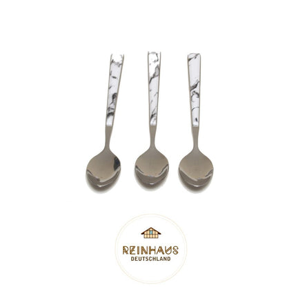 Reinhaus, Flatware / Cutlery / Stainless Steel Model 614 White Marble Set 30 pieces