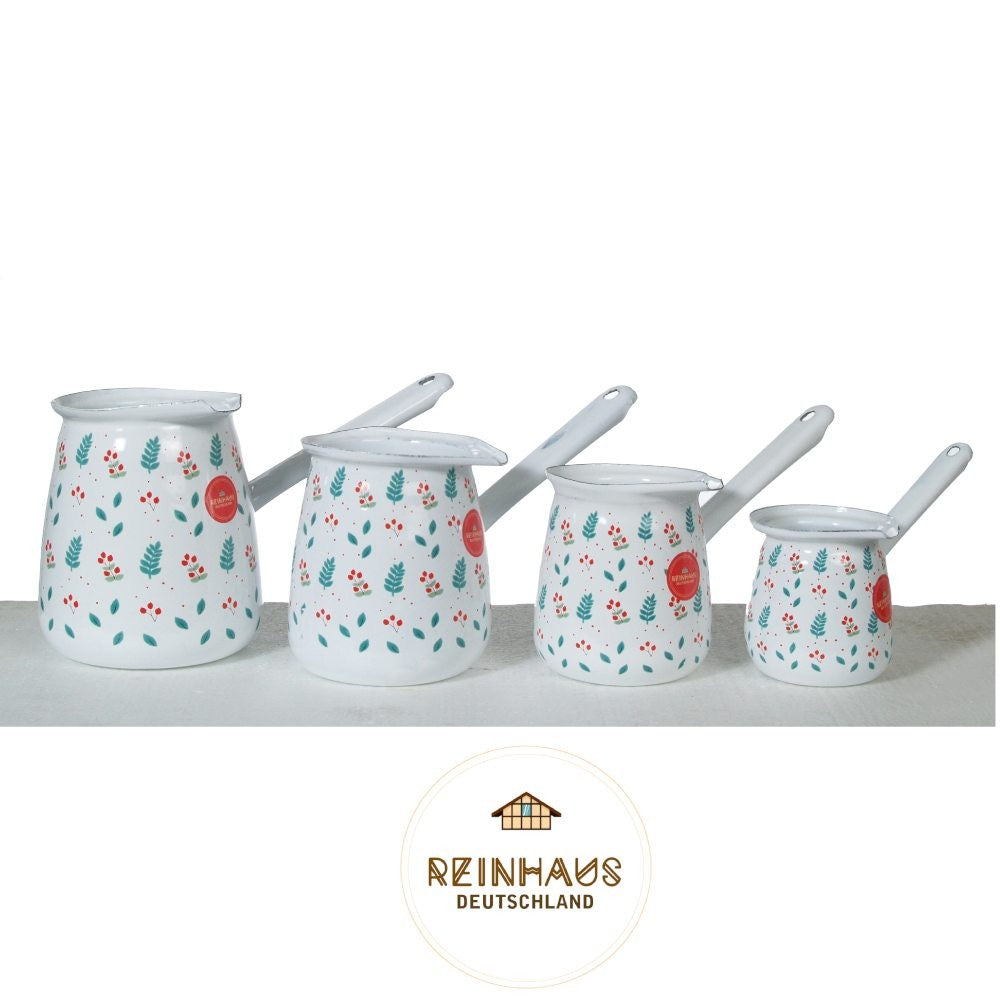 Reinhaus, Enamel Coffee Kettle / Coffee Pot / Milk Pot / Turkish Coffee Kettle / Greek Coffee Kettle / Arabic Coffee Kettle 240ml