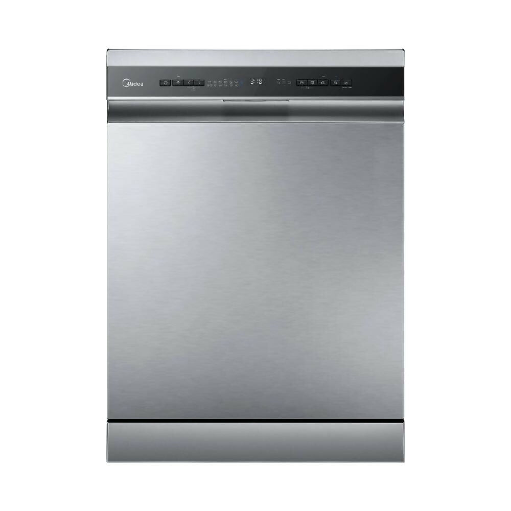 Midea 15 Place Freestanding Dishwasher - Stainless Steel, WQP15-W7633D(SS)-LB
