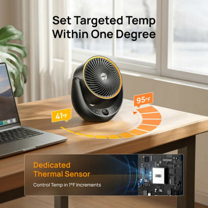 Dreo Space Heater 1500W, 60 Degree Adjustable Tilt, Portable Heater for Office