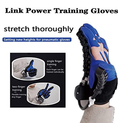 Yiochos, Rehabilitation Robot Gloves, Finger Training Rehab Orthotics Rehabilitation Gloves with Single Finger Training and Mirror Mode, for Stroke Hemiplegia Hand Function Recovery, Long-Term Relief Finger Cramps, Left Hand, Available in Different Sizes