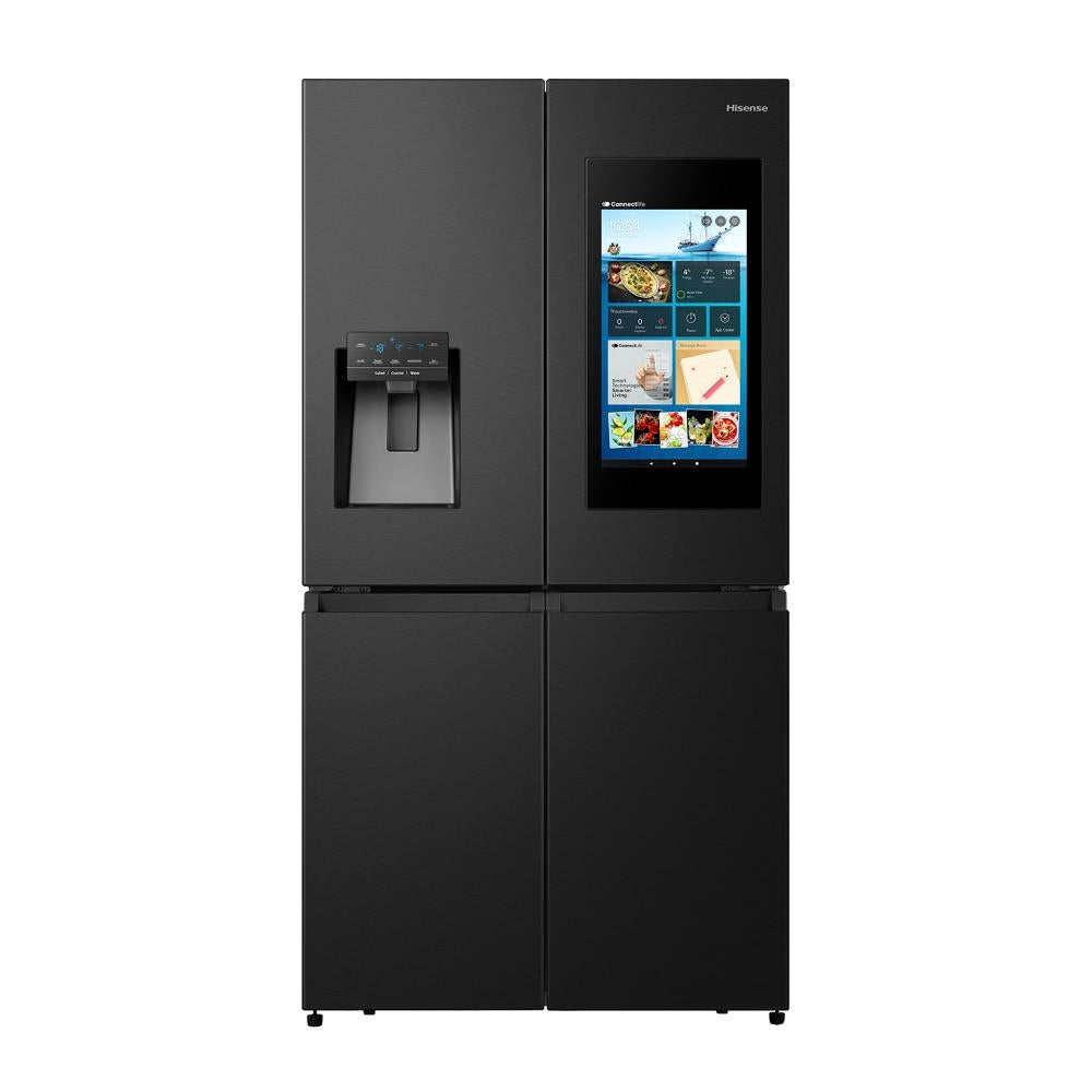 Hisense, 26cf Refrigerator 4 Doors,food Inventory Black Steel