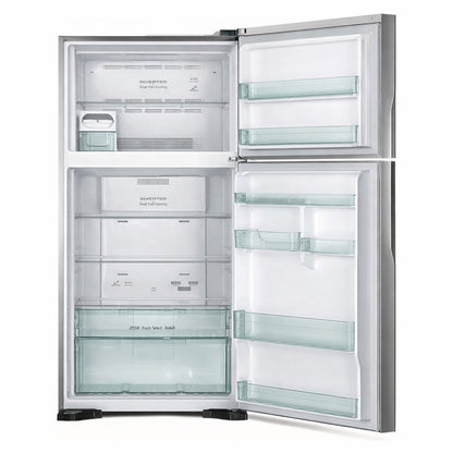 Hitachi Top Mount Refrigerator 760 liters, Inverter Compressor, 183.5×85.5x74cm, Stainless, RV765PUQ71BSL