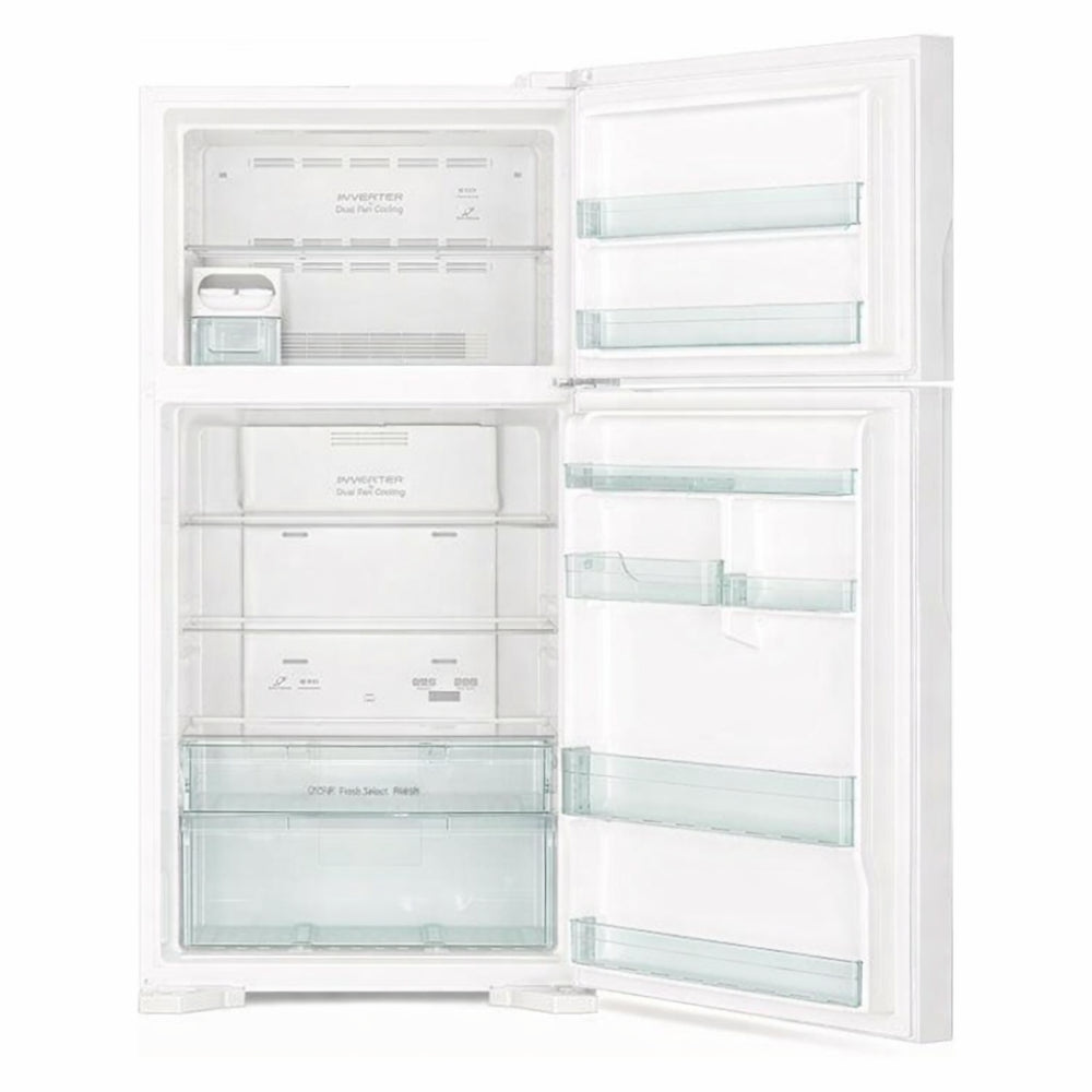 Hitachi Top Mount Refrigerator 760 liters, Inverter Compressor,183.5×85.5x74cm, White, RV765PUQ71PWH