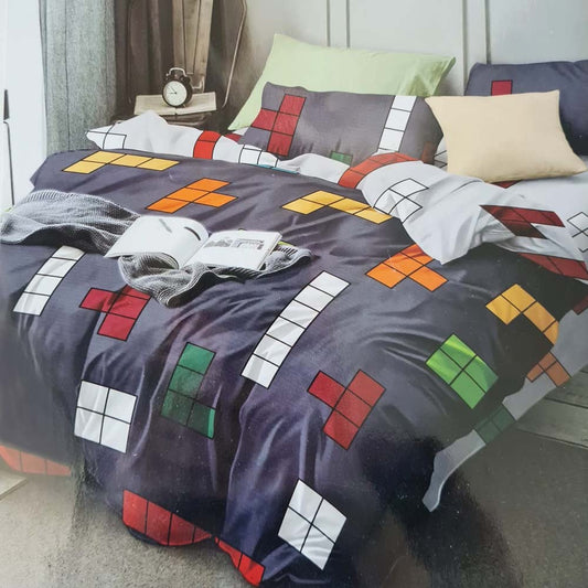 Comfy, Home B.S.S Twin S Ply 160x205, Grey + Red + White Po-5914, RZLN-110145GR