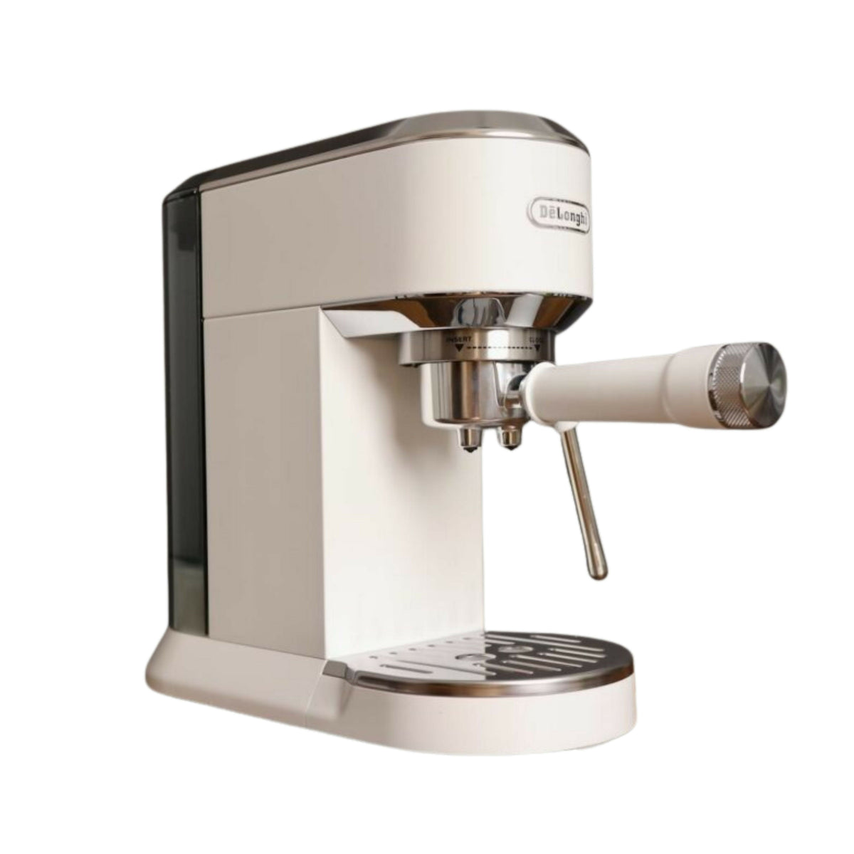 De’Longhi, Dedica Duo Cold Brew Espresso Machine with Milk Frother, 15 Bar Pressure, Original Italian Barista Style Coffee Maker, Make Espresso, Latte, Cappuccino & Ice Coffee, White, EC890WH
