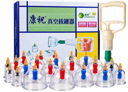 HIJAMA Vacuum Cupping Set for Health Care Portable Body Relaxation Massager & Manual Therapy Cups Traditional Chinese Therapy Cupping Kit 24 Pcs