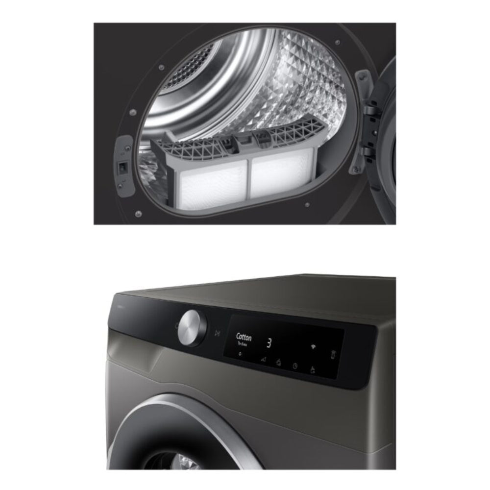 Samsung Heat Pump Dryer, 9Kg, 16 Program, A+++, DV90T6240LX/FH, DV90T6240LX/FH