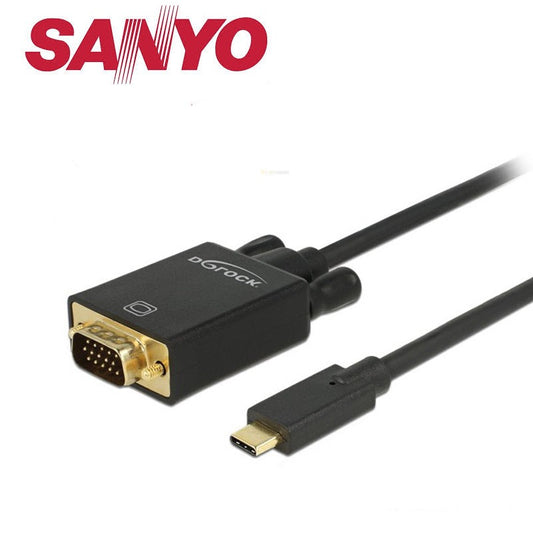 Sanyo, CB21 USB Type-C Male Plug To VGA Male Plug