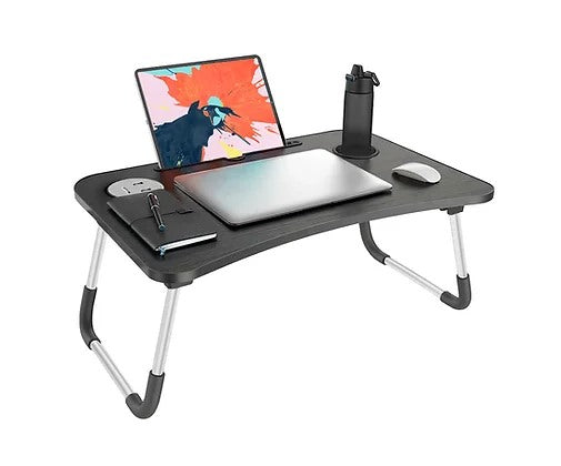Satzuma, Folding Lap Desk 60x40cm With 3-Usb Hub+Light & mini Fan #Fld-001.
