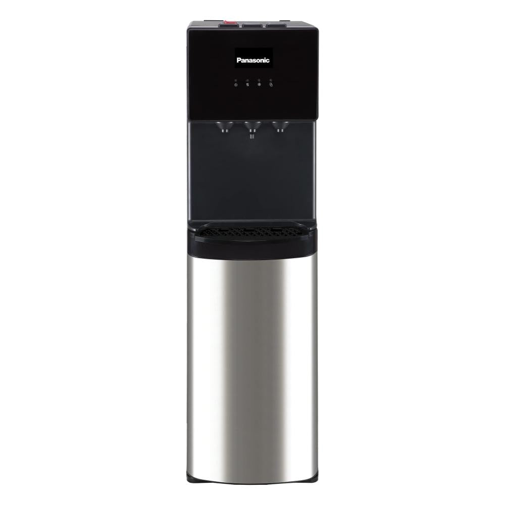 Panasonic, Bottom Load Water Dispenser With 3 Faucets, Hot – Cold – Ambient, Stainless Steel Water Tank, Black – Silver, SDM-WD3438BF