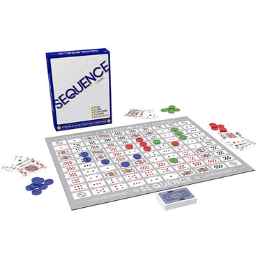 Sequence, Original Sequence Game With Folding Board, Cards And Chips By Jax (Packaging May Vary) White, 10.3x8.1x2.31 cm