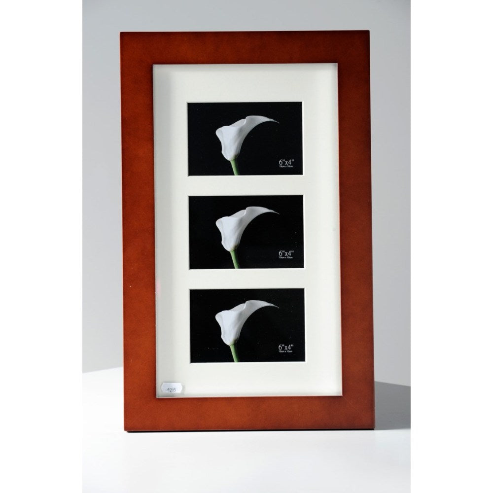 Wooden Frame For Three 10x15cm Pictures