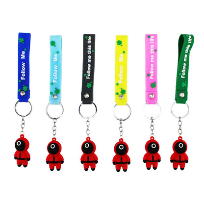 Squid Game, Figures Mask Keychain 5cm With Band, Available in Different Colors