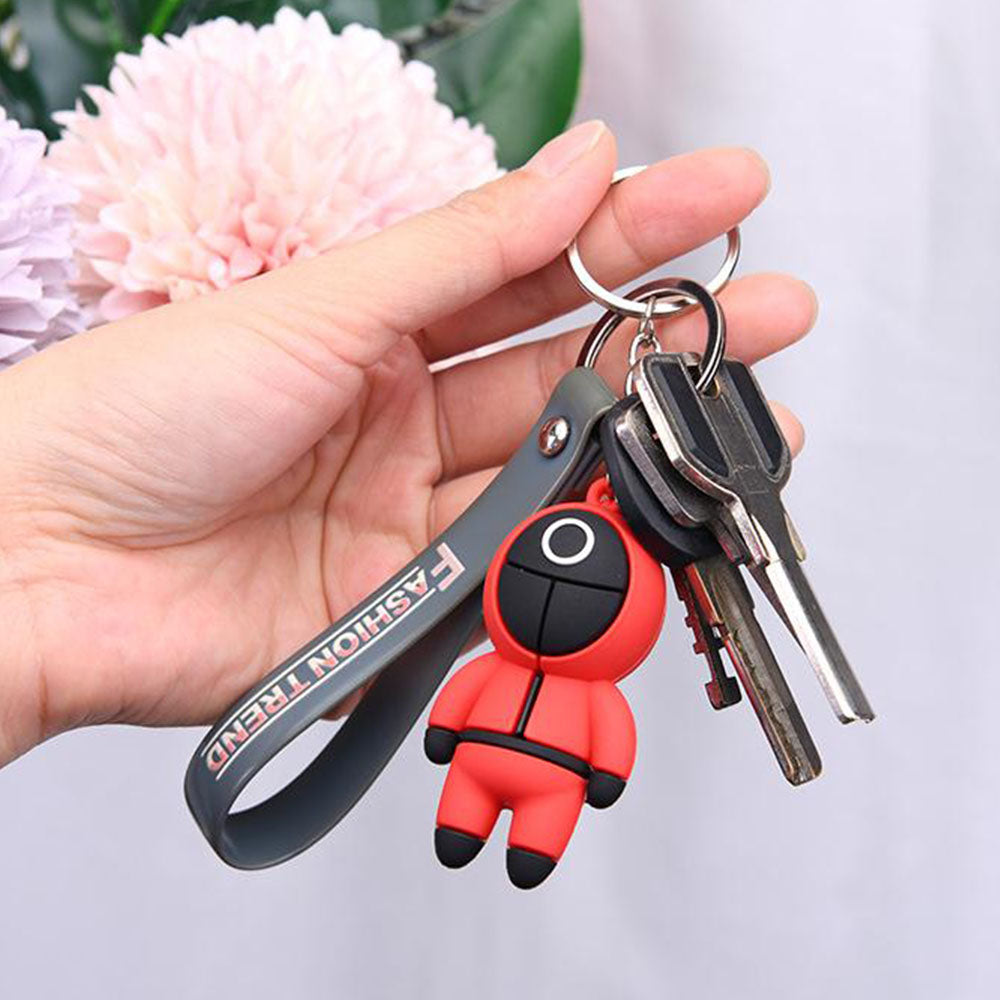 Squid Game, Figures Mask Keychain 5cm With Band, Available in Different Colors