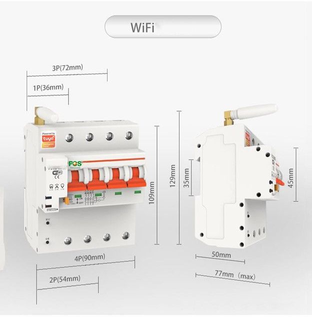 Tuya, GXPR WIFI MCB Tuya 2P 63A