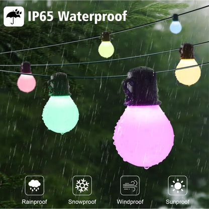 Tuya Wifi Rgb Smart G40 Outdoor 15M Fairy String Magic Color Light With App Control Pst-G40W