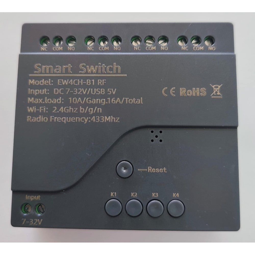 Ewelink Wifi+Rf Switch 4 Channel + Case Dc7-32V 10A