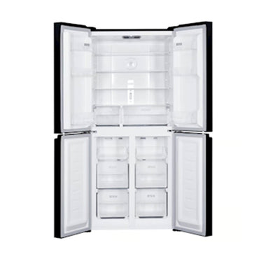 Sharp 4 Doors 560L Fridge, J-Tech Inverter, 180x79x70cm - [Black Glass], SJ-FH560BK