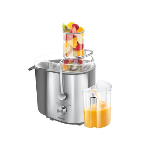 Sencor Juicer, Wide Feed Tube Automatic Pulp Separation, 2 Speeds, Easy To Clean, Stainless Steel, SJE-1055SS