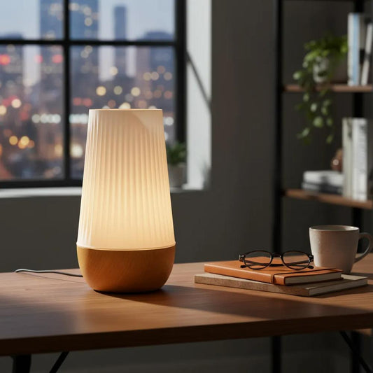 White Cordless Touch-Control LED Table Lamp 15 cm with Remote, SK195142