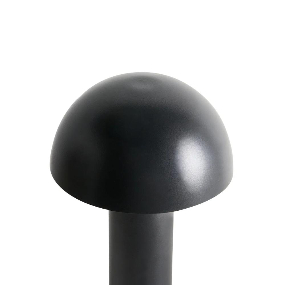 Black Wireless Mushroom LED Table Lamp 22 cm with Touch Dimming, SK195145