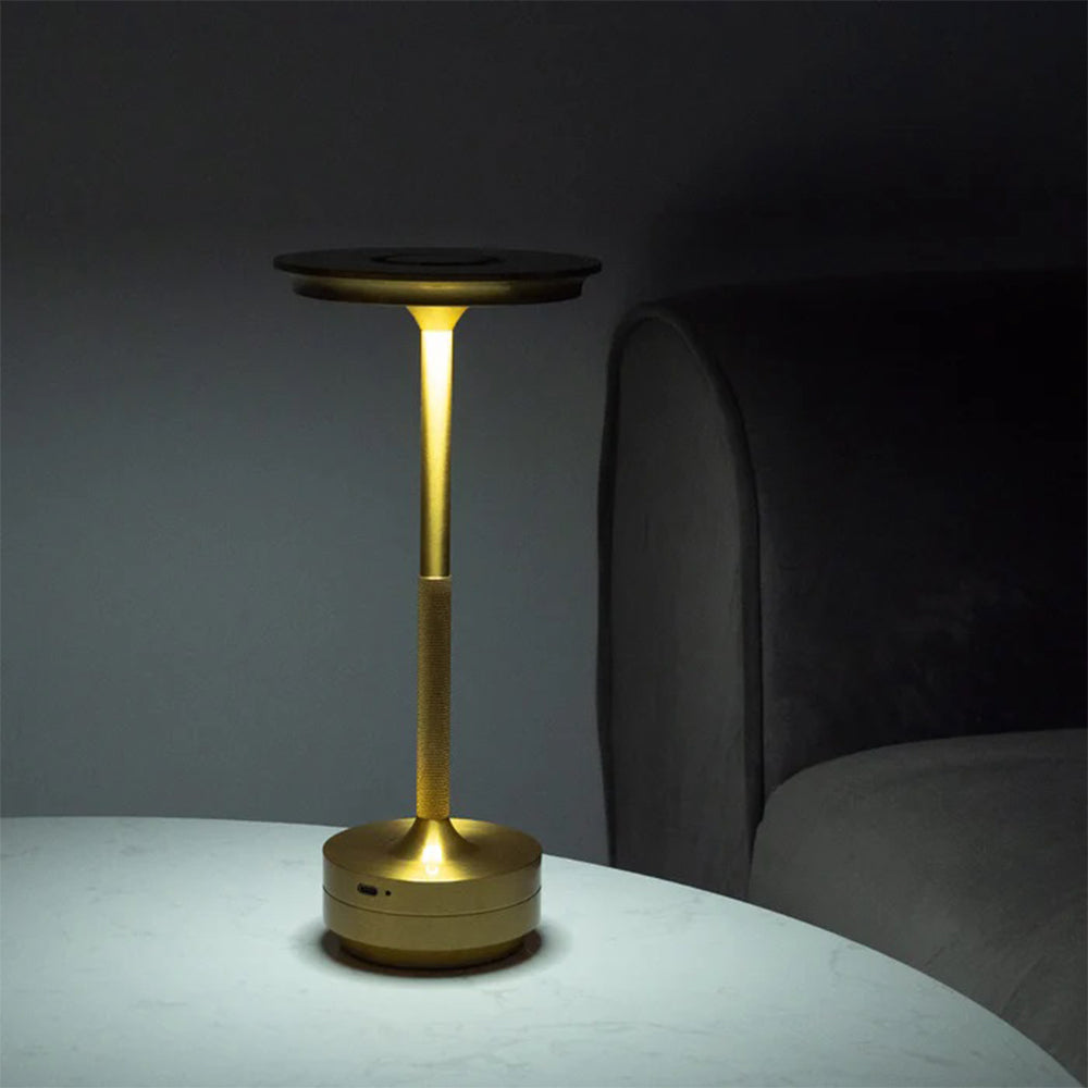 Premium Gold LED Table Lamp 28 cm - Elegant Ambient Illumination, SK195147