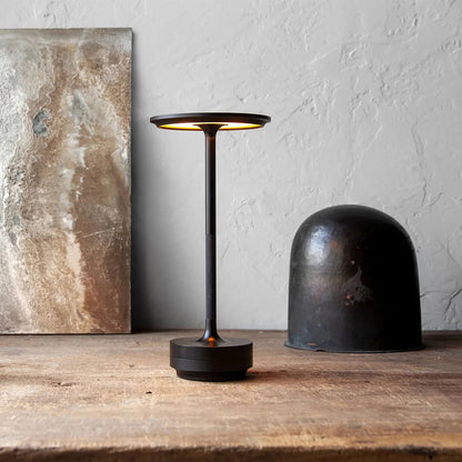 Premium Black LED Table Lamp 28 cm - Elegant Ambient Illumination, SK195148
