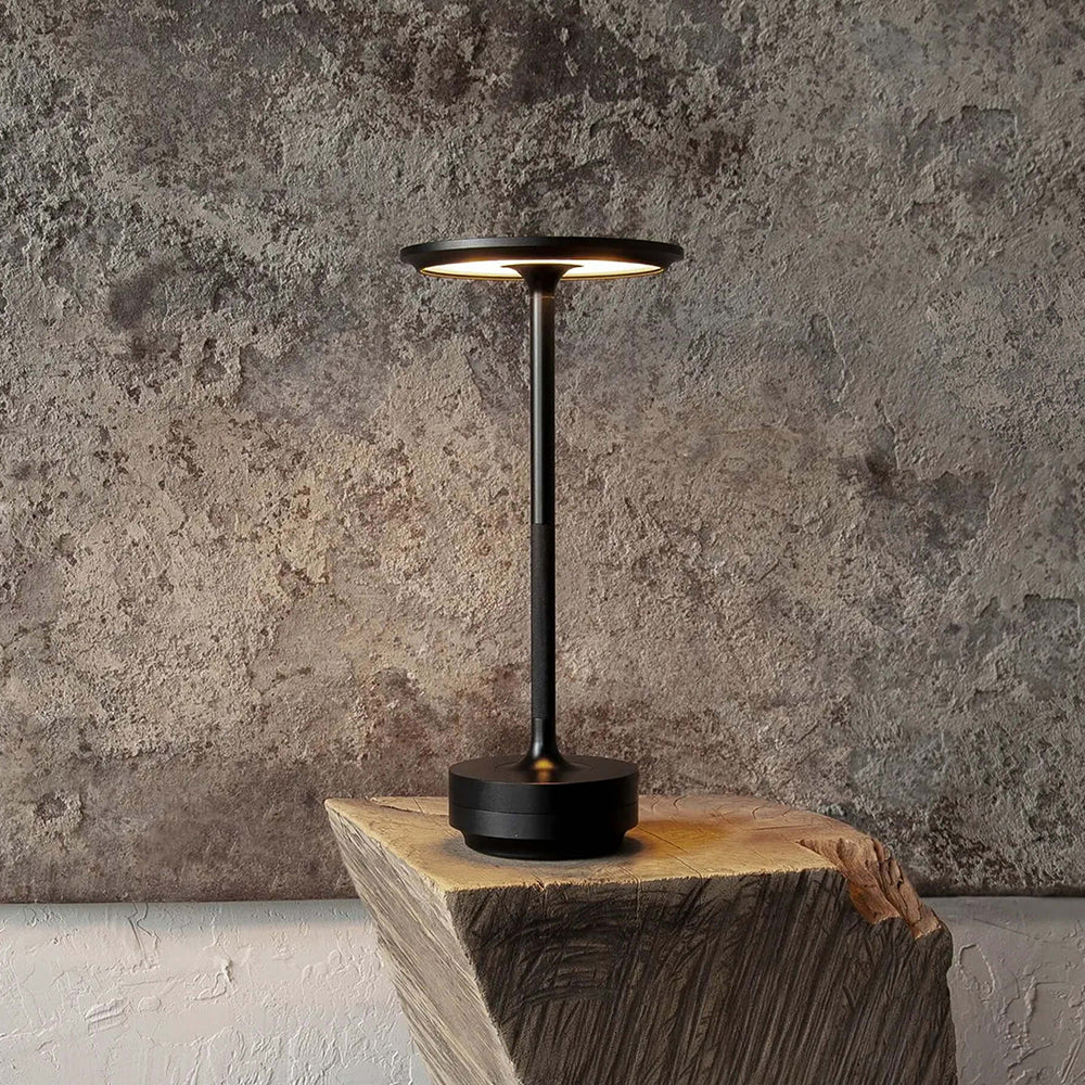 Premium Black LED Table Lamp 28 cm - Elegant Ambient Illumination, SK195148