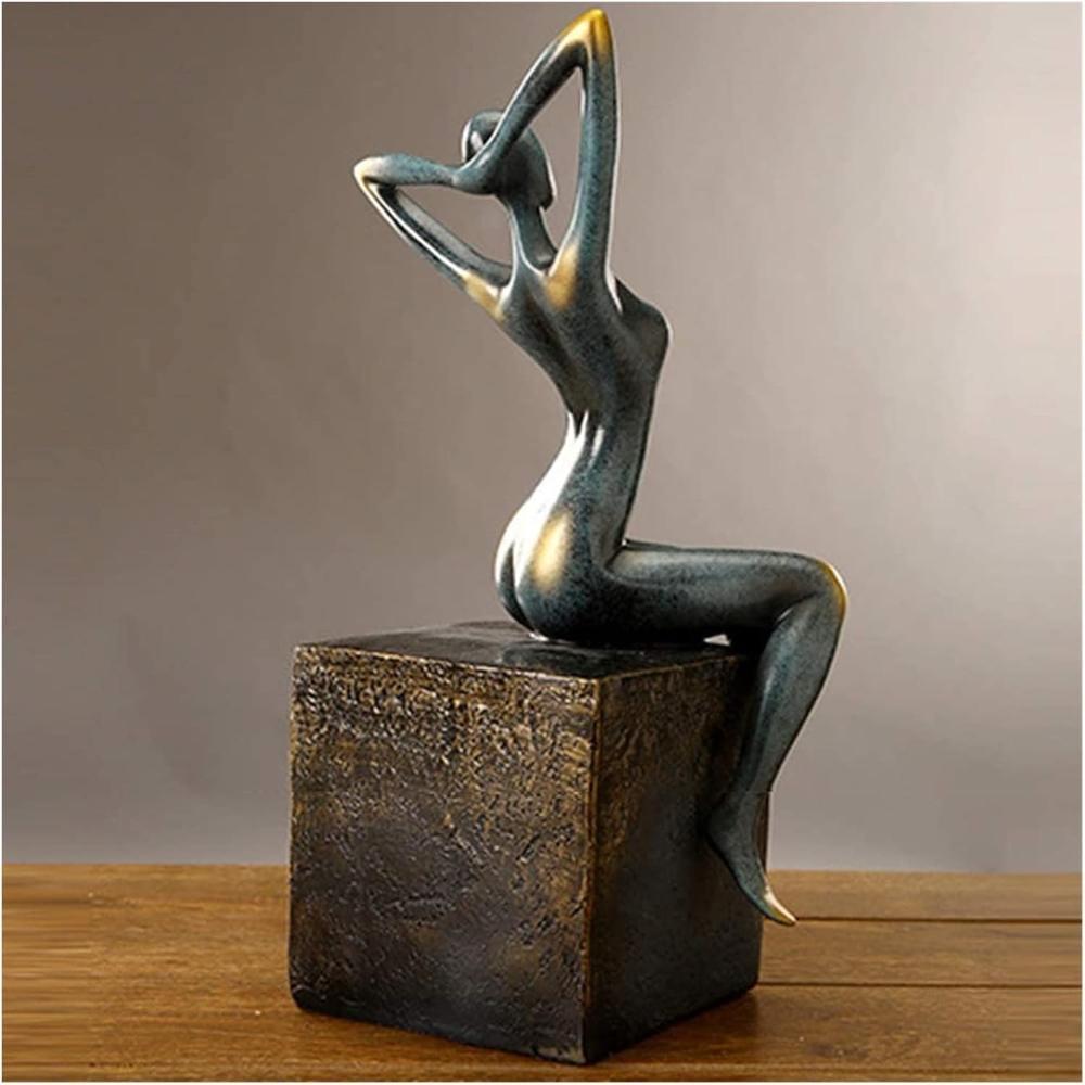 Modern Abstract Yoga Figurine 40 cm - Resin Art Sculpture for Interior Decor, SK880
