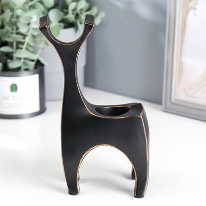 2-Piece Minimalist Deer Resin Tealight Holders ? Modern Accent Decor, SK917