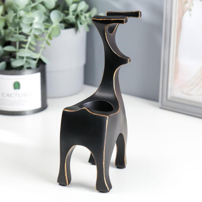 2-Piece Minimalist Deer Resin Tealight Holders ? Modern Accent Decor, SK917