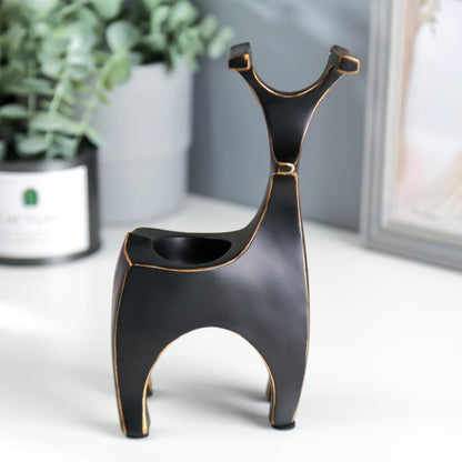 2-Piece Minimalist Deer Resin Tealight Holders ? Modern Accent Decor, SK917