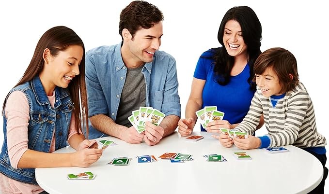Skip-Bo Card Games For Ages +7, Card Sequencying Family Game From Uno Creators, 52370, Display