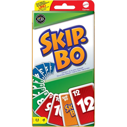 Skip-Bo Card Games For Ages +7, Card Sequencying Family Game From Uno Creators, 52370, Display