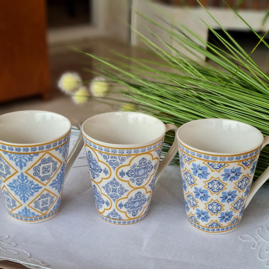 La Perla, New Bone China Mug 3 Pieces Assorted Designs