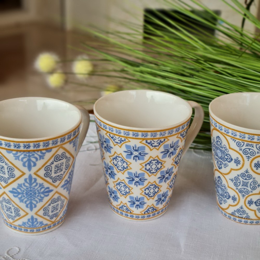 La Perla, New Bone China Mug 3 Pieces Assorted Designs