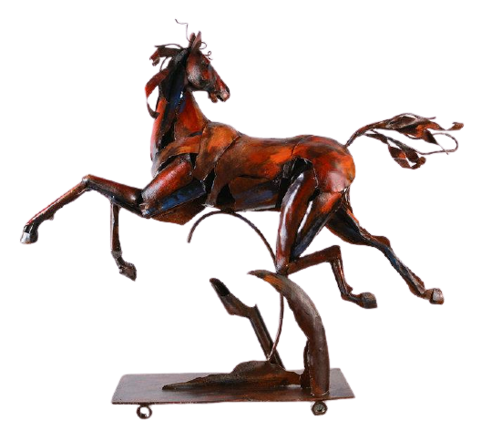 Itemz, 3D Decorative Metal Horse Sculpture/Statue, 67x62x15cm