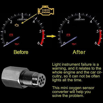 Iron Oxygen Sensor Adapter with Catalytic Converter - 45?
