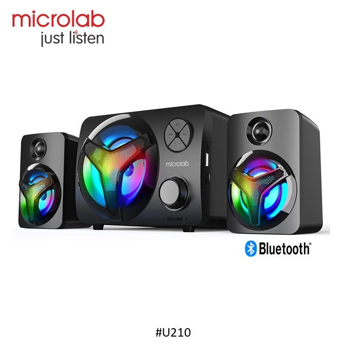 Microlab, U210 Mini Stereo 2.1 Channel Rgb Speaker System
